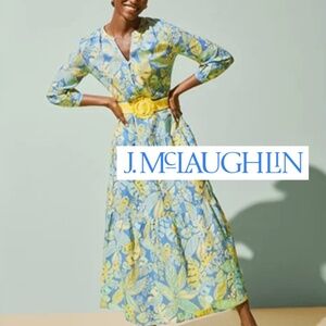J. Mclaughlin Cunningham tropical print maxi dress, S, G1257